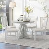 Whisen Retro 5 Piece Extendable Dining Set with 16-inch Leaf and 4 Upholstered Chairs - 4 of 4
