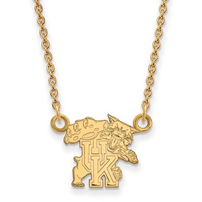Black Bow Jewelry 10k Yellow Gold Kentucky Wildcats NCAA Necklace 18 Inch