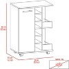 Vynxaria Espresso Bar Cart - Modern Style, Two External Shelves, Six Built-in Wine Rack, Locking Casters - 4 of 4