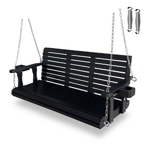 Fortune Candy Wooden Porch Swing 2-Seater/3-Seater for Outdoor Patio Garden Yard (5 ft.) - 1 of 4