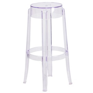 Emma and Oliver 29.75"H Transparent Barstool - 1 of 4