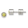 Chisel Stainless Steel Polished Green Cubic Zirconia August Birthstone Stud Earrings - 2 of 4