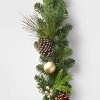 6' Unlit Mixed Pine Artificial Christmas Garland with Shatter-Resistant Gold Ornaments, Gold Berries, and Pinecones Green - Wondershop™ - image 2 of 2