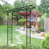 NicBex Metal Garden Trellis for Climbing Plants Outdoor L81.49" X W19.88" X H86.61" Metal Garden Trellis Rust-Proof Garden Arch, Black - 3 of 4