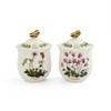 Portmeirion Botanic Garden Bouquet 3-Piece Jam Jar Set - Condiment Bowls with Lid & Tray, Assorted Floral & Butterfly Design - 3 of 4