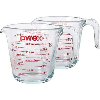 Pyrex 3 Piece Measuring Cup Set, Includes 1, 2, and 4 Tempered Glass Liquid  Measuring Cups, Dishwasher, Freezer, Microwave, and Oven Safe, Essential