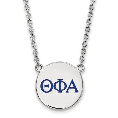 Black Bow Jewelry Sterling Silver Theta Phi Alpha Greek Life Necklace 18 Inch