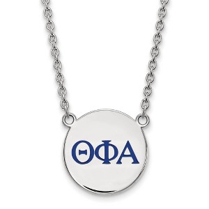 Black Bow Jewelry Sterling Silver Theta Phi Alpha Greek Life Necklace 18 Inch - 1 of 4