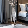 Artloge Luxury Crushed Diamond Mirrored Floor Flower Vase Silver Glass Vase - 4 of 4