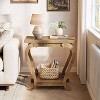 Tribesigns 2-Tier End Table, Narrow Wood Side Table, Bedside Accent Furniture for Living Room, Small Spaces, Bedroom, Brown - 4 of 4