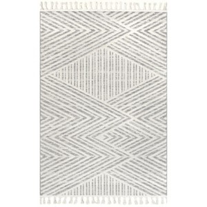 Nuloom Bevin Geometric 4x6 Indoor Area Rug for Living Room Bedroom Dining Room Kitchen, Beige/Ivory - 1 of 4