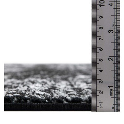 Casino Sofia 9' x 12' Black Rectangular Indoor Area Rug