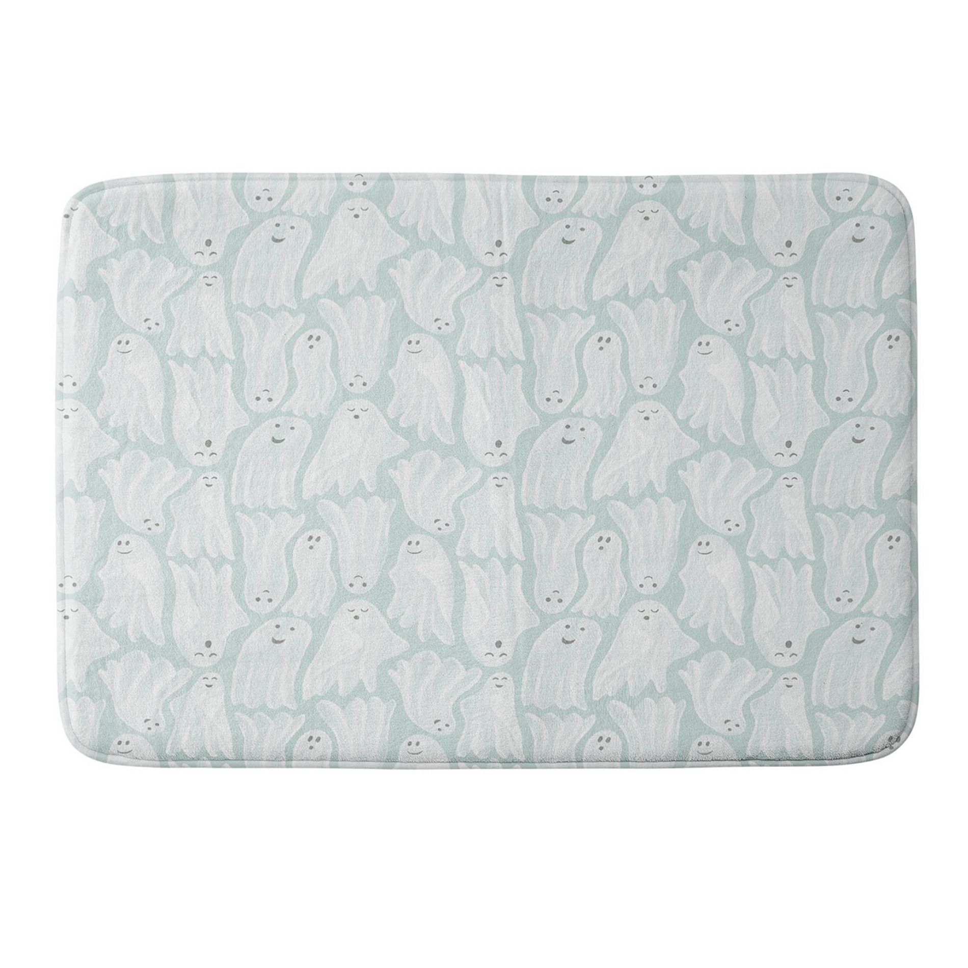 Deny Designs Byre Wilde Gossamer Ghosts Soft Blue Memory Foam Bath Mat