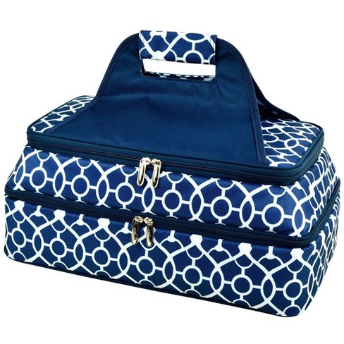 Picnic at Ascot Pie/Cake Carrier - Trellis Blue