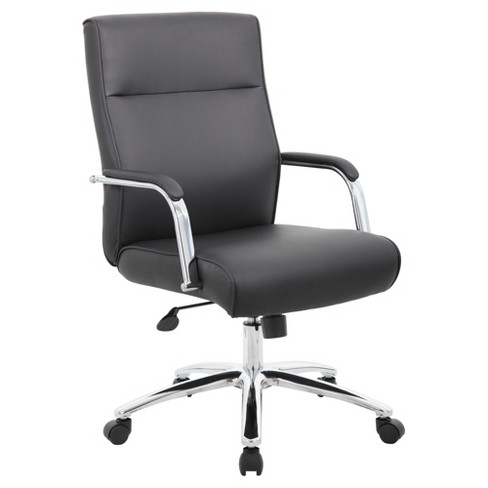 Modern Office Chair With Chrome Arms White - Boss Office Products : Target