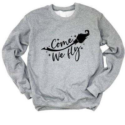 Simply Sage Market Women's Graphic Sweatshirt Come We Fly Broom