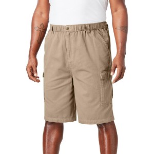 Boulder Creek by KingSize Men's Big & Tall Renegade 9" Full Elastic Waist Cargo Shorts - 1 of 4