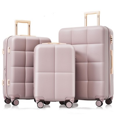 YONWAY 3 Piece Hardshell Luggage Sets Airline Certified Carry-on Luggage with side hook Cup Holder Spinner Wheel