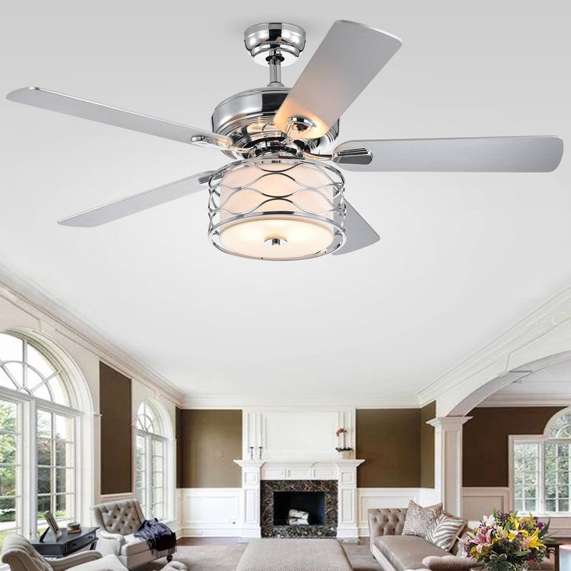 52&#34; x 52&#34; x 21&#34; Vungtau Lighted Ceiling Fan Gray - Warehouse Of Tiffany, 3 of 6