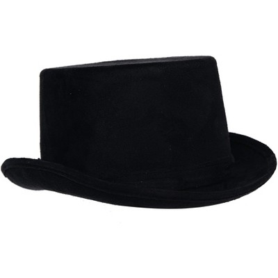 Underwraps Black Faux Suede Top Hat Adult Costume Accessory