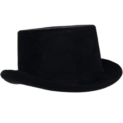 Underwraps Black Faux Suede Top Hat Adult Costume Accessory : Target