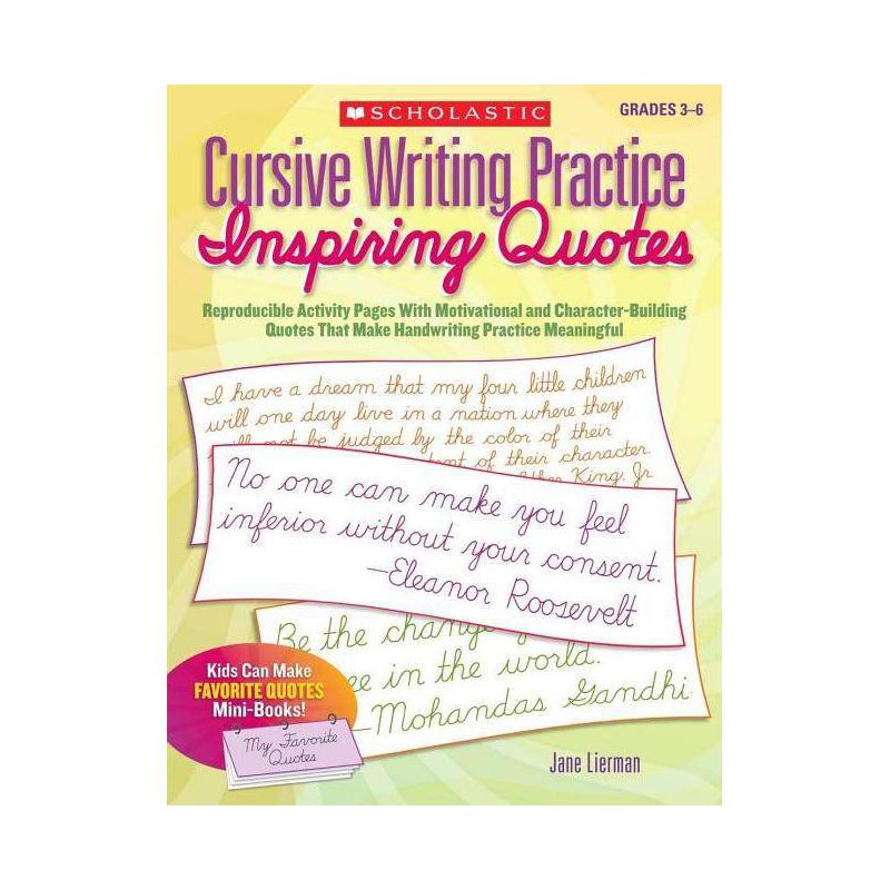 Cursive Writing Practice: Inspiring Quotes - by  Jane Lierman (Paperback), 1 of 2