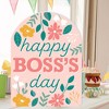 Big Dot of Happiness Female Best Boss Ever - Happy Women Boss's Day Giant Greeting Card - Big Shaped Jumborific Card - 16.5 x 22 inches - 2 of 4