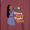 Women's - Disney - Strong Heart Bright Spirit Lightweight French Terry Wide Neck Long Sleeve Shirt - 2 of 4