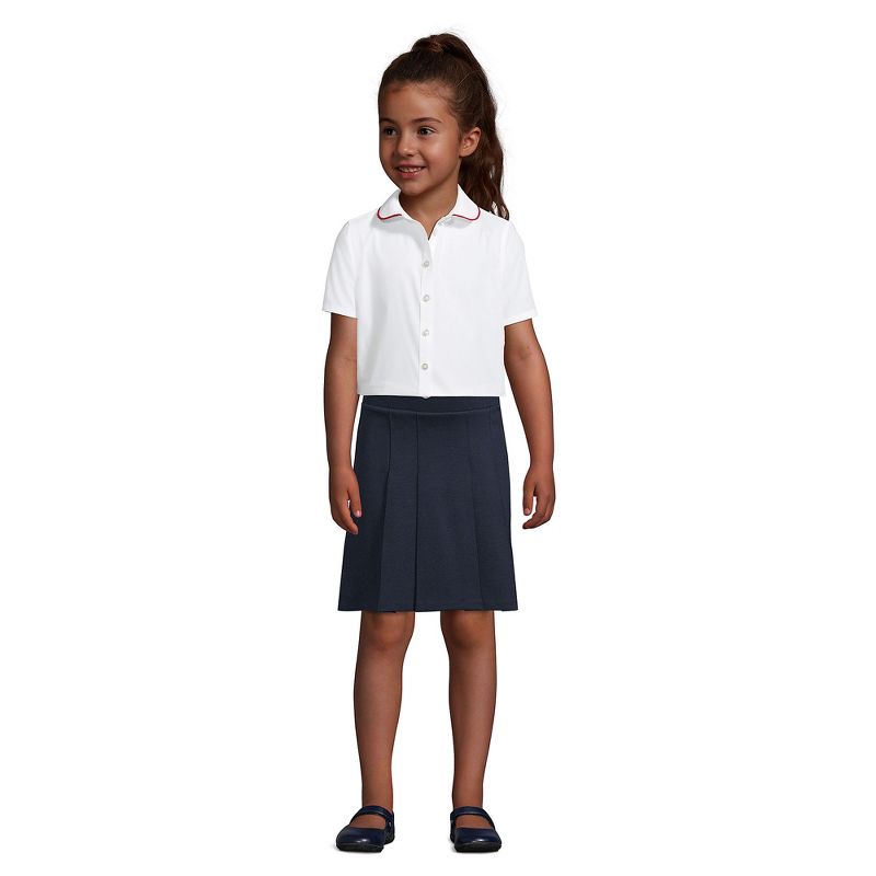 Lands' End School Uniform Kids Piped Peter Pan Collar Broadcloth Shirt, 5 of 6