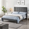 Yaheetech Upholstered Platform Bed Frame With Tufted Height Adjustable ...