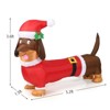 Tangkula 5 FT Christmas Inflatable Dog with Internal Bulbs& Waterproof Blower - 3 of 4