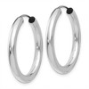 Black Bow Jewelry 3mm x 25mm 14k White Gold Polished Endless Tube Hoop Earrings - 2 of 4