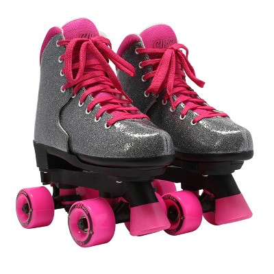 Circle Society Adjustable Skate - Bling Sizzling Pink 3-7