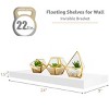 Set of 3 (24"x9") Sorbus Rectangle Floating Shelves with Invisible Brackets - for Bedroom, Kitchen Decor, Bathroom Shelves - 2 of 4