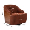 DYHOME 30.3" W Swivel Barrel Chair, Boucle Upholstered Accent Chair, No Assembly Required (Set of 2) - 3 of 4
