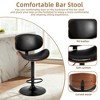 TUYOHW Set of 2 Swivel Bar Stools with Anti-Slip Rubber Bases,PU Leather Counter Height Barstools with Backrest & Footrest, 24.68-33.5 Inch - 3 of 4