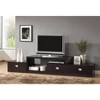 Marconi Asymmetrical Modern TV Stand for TVs up to 70" Brown - Baxton Studio - 3 of 3
