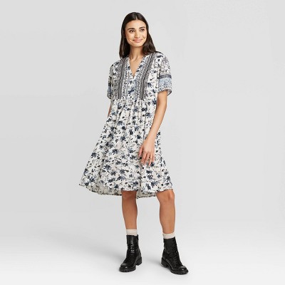 target white floral dress