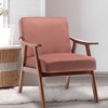 OUTSUPPLY Accent Chair, Living Room Chair with Solid Wood Frame, Wingback Chair for Bedroom, Reading Room - 2 of 4
