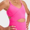 Girls' Solid Sea Life One Piece Swimsuit - art Class™ Pink - 3 of 3