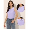 INSPIRE CHIC Women's Casual Peter Pan Collar Sleeveless Jacquard Floral Tank Top - 2 of 4