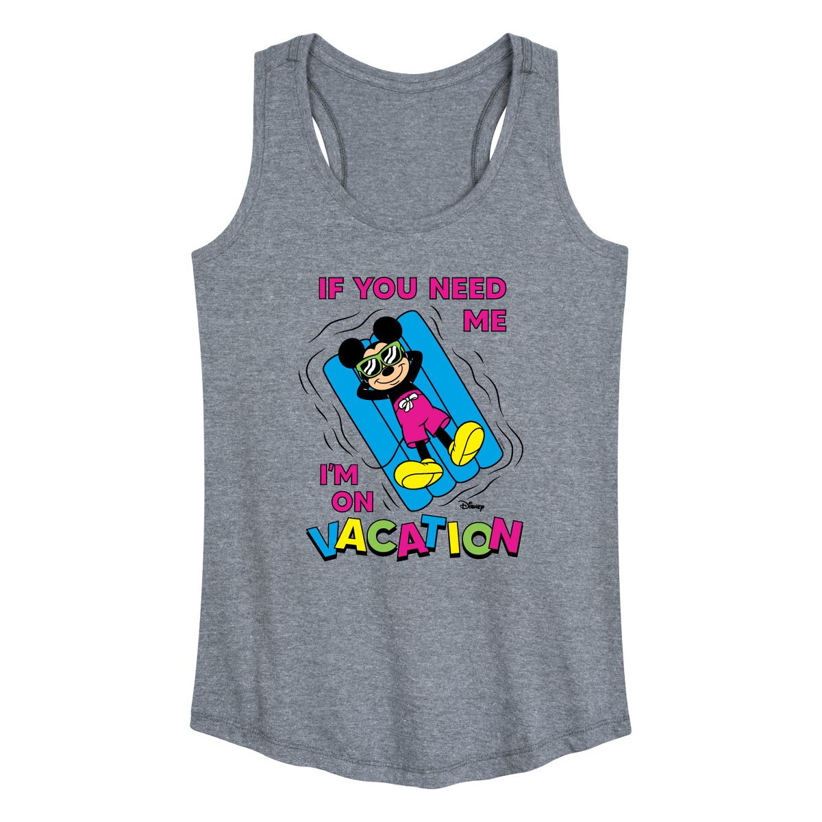 Women's - Disney - Mickey On Vacation Graphic Racerback Tank