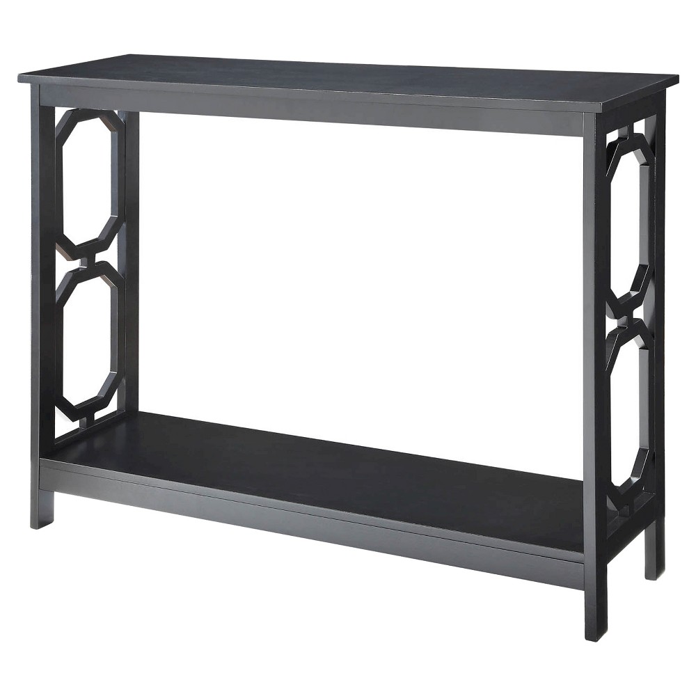 Photos - Coffee Table Omega Console Table with Shelf Black - Breighton Home