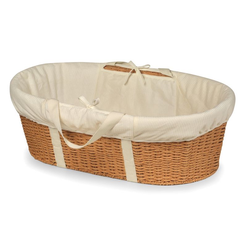 Badger Basket Wicker-Look Woven Baby Moses Changing Basket, 1 of 8