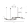 LNC MoaningMurtle " Luxury and Glam Crystal Integrated LED Kitchen Island  Lights, Gold,40.4in/42.5in - 3 of 4