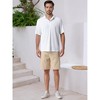 INSPIRE CHIC Men's Summer Casual Short Sleeve Solid Color Texture Knit Polo Shirts - 2 of 4