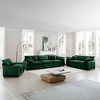 3 Piece Corduroy Deep Seat Sectional Sofa Set with Comfortable Oversized Design, Flexible Sofa Combinations, and Soft Throw Pillows - 2 of 4