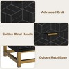 Whizmax 3 Drawer Dresser for Bedroom, Wood Dresser＆Chest of Drawers, Modern Dressers with Gold Metal Handles for Living Room, Hallway, Entryway - 4 of 4