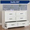 6 Drawer Dresser for Bedroom,Modern Tall Dresser Organizer,TV Stand,Wooden Chest of Drawers and Closet Organizers for Storage Clothes - 4 of 4