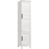 Armoire Wardrobe Closet with 2 Doors,72" Wooden Wardrobe Cabinet with Hanging Rod, Narrow Tall Clothing Armoire Cabinet£¬Rustic White - 2 of 4